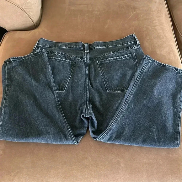 Old Navy High Rise Slouchy Straight Black denim Jeans - Picture 5 of 6